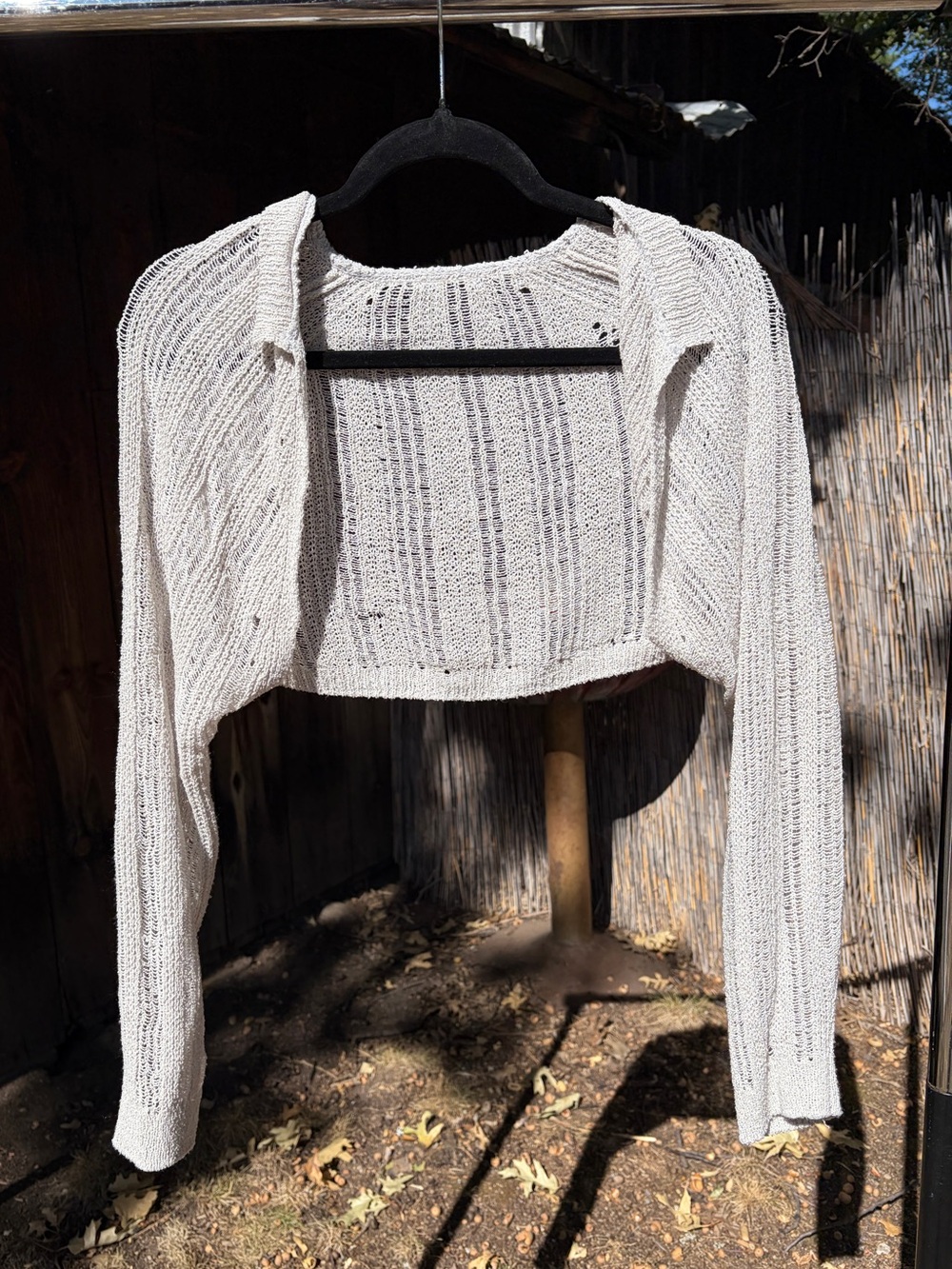Super Cute Heather Grey Knit Cropped Shrug
